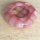 Cendrier vintage damier marbre onyx blanc rose