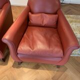 Model Lyra Leather Armchairs by Renzo Frau for Poltrona Frau, 1930s, Set of 2