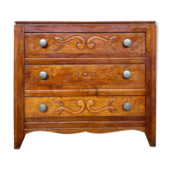 Dresser style art deco 1950 1960 silver handles