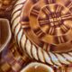 6 assiettes à huîtres barbotine 