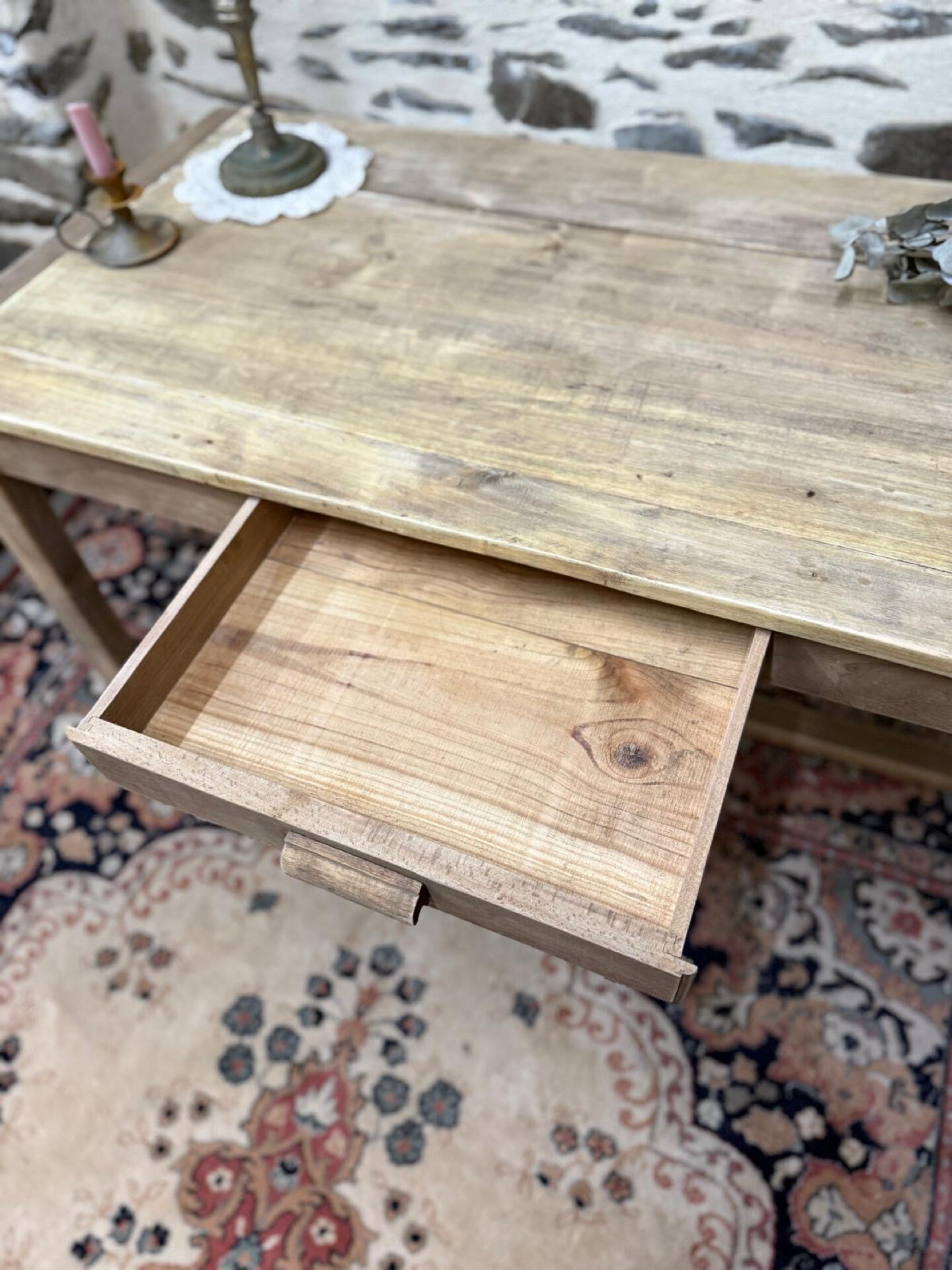 Table ou bureau en bois, rénové
