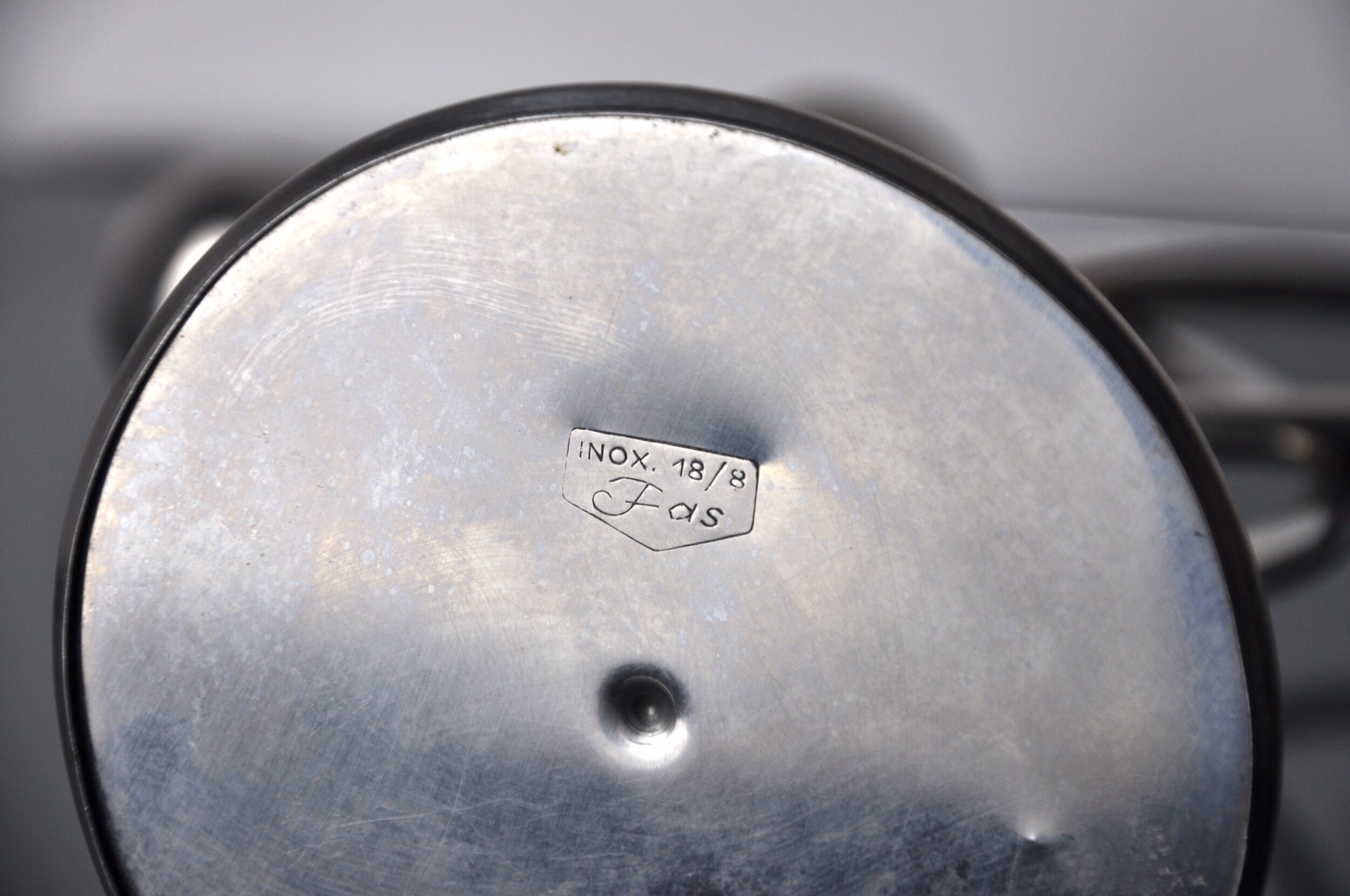 Pair of art deco candle holder in stainless steel 4 flammes, spain, 1970