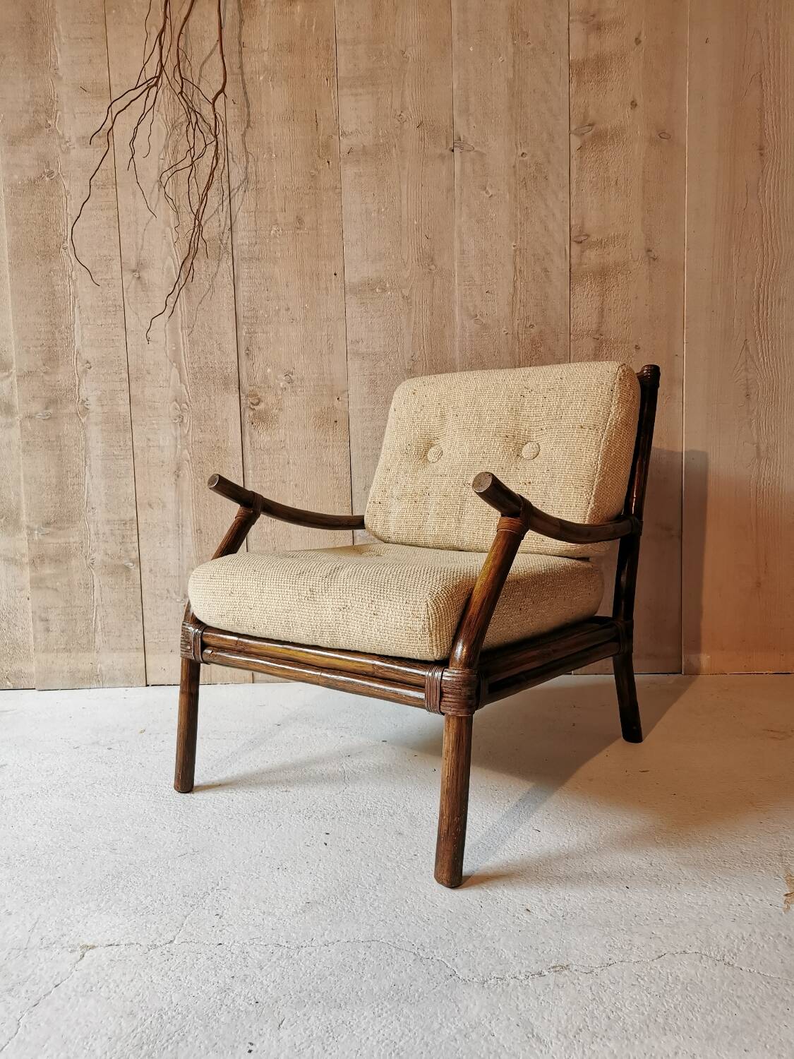 Rattan armchair