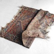 Tapis ancien tissé à la main, 1850 shiraz persan 150x110cm