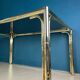 French vintage dining set in imitation bamboo brass with 4 chairs and table, 1970s, set of 5.
