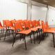 Set of 17 vintage orange chairs 1970