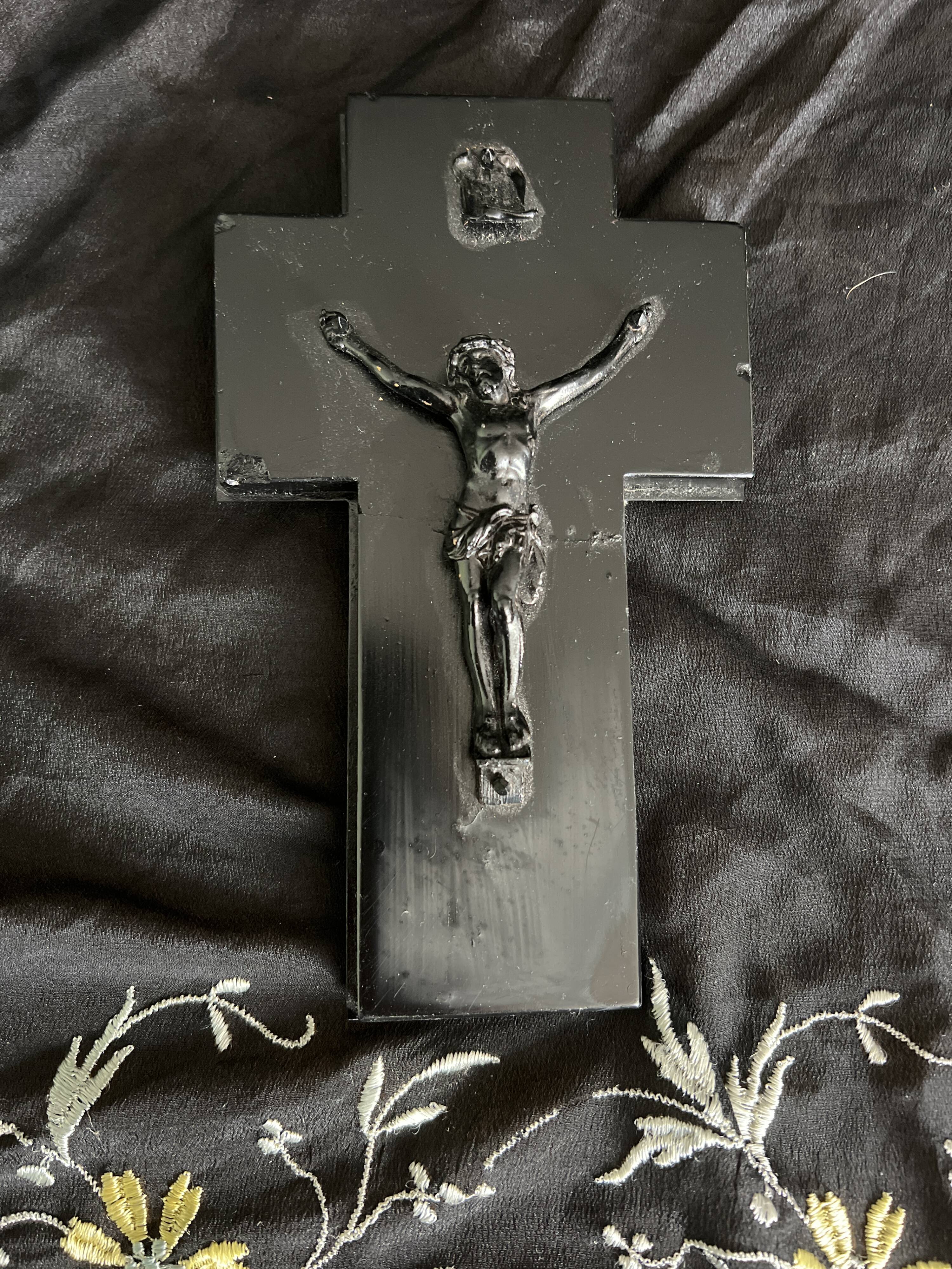 Black marble crucifix