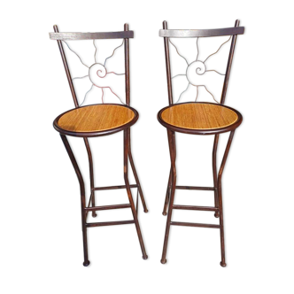 Wrought iron bar stools