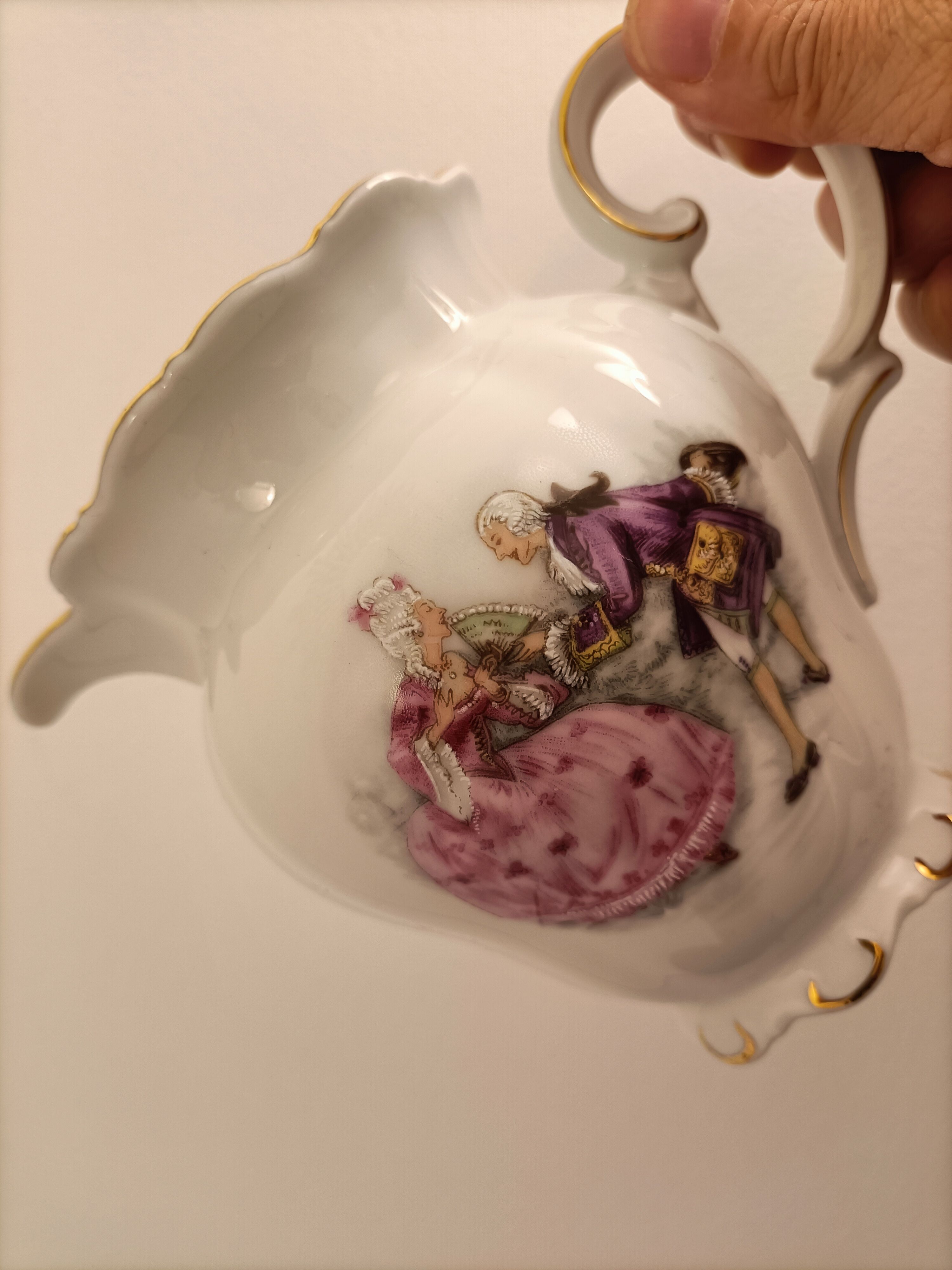 Bavaria creamer milk jug and porcelain plate
