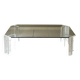 Octagonal Glass and Lucite Coffee Table, Karl Springer, USA Mid-Century Vintage