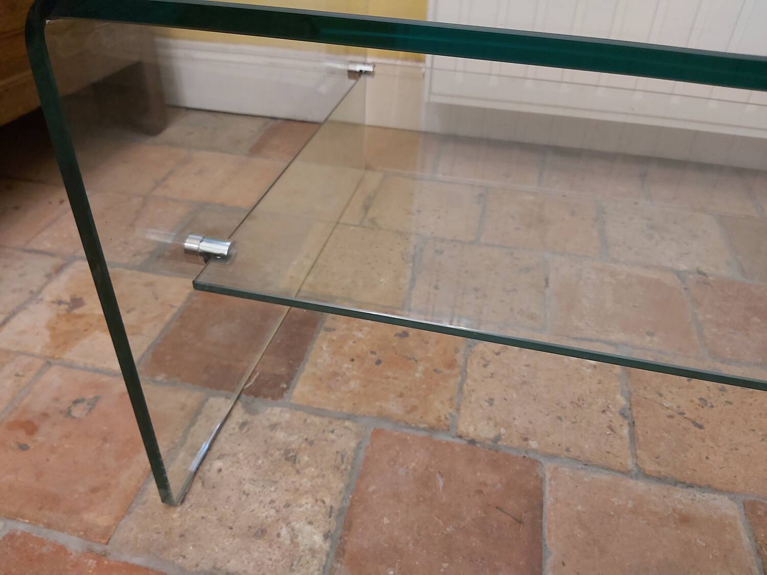 Tempered glass coffee table, Roche Bobois