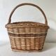 Panier en osier tressé bicolore