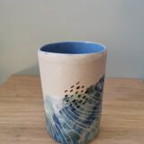 Tasse céramique artisanale couleur pastels bleu