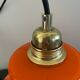 Vintage electrified orange suspension lamp with new