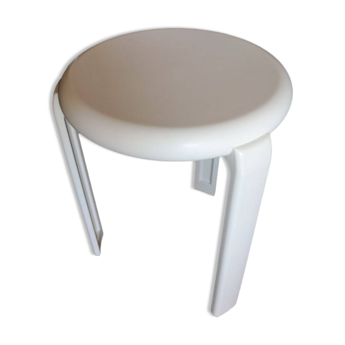 White Lucchese tripod stool - 1970s - Made in Italy