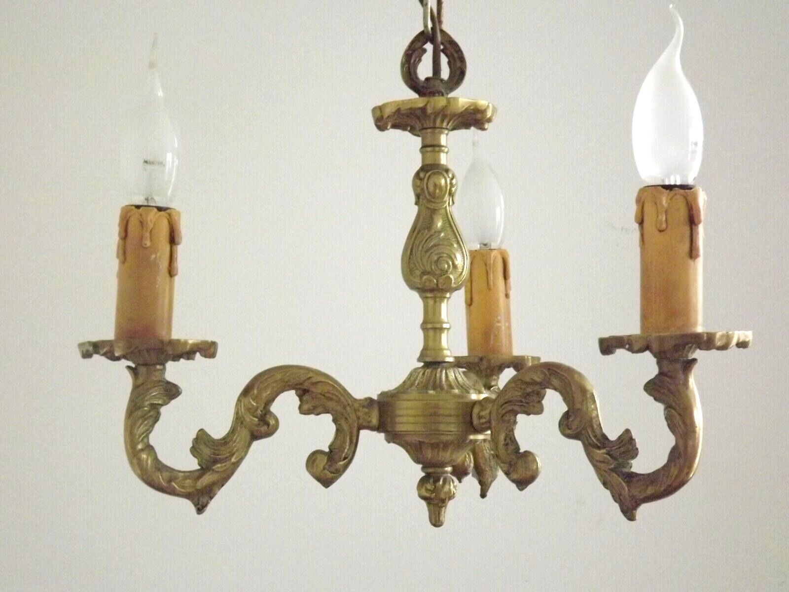 Bronze 3 light chandelier
