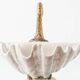 Sculptural Art Nouveau Swan Coupe in Crackled Glazed Porcelain and Gilded Metal