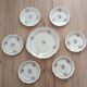 Set of flat dessert service and 6 plates l'Amandinoise St-Amand