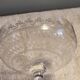 8 antique Baccarat crystal champagne coupes with engraved decoration.