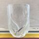 Ancient art deco moulded glass vase - vintage design decorated decor