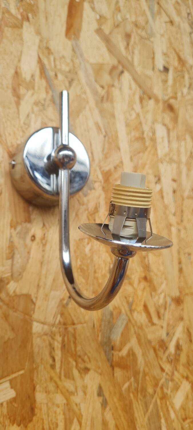 Pair of ball and chrome wall lights