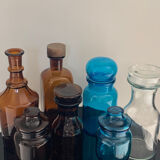 Vintage glass bottles and flasks