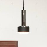 Suspended glass and chrome chandelier model P105 from the 1960s in German Space Age style by Staff, set of 2.