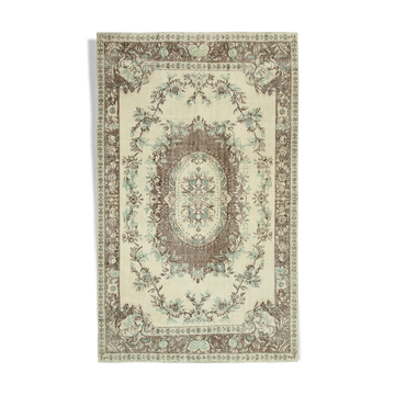 Anatolian Handwoven One-of-a-Kind 1980s Beige Rug 182 cm x 290 cm