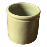 Gray beige glazed stoneware pot