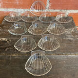 Series 11 PYREX Shell-Shaped Scallop Dishes Moulded Glass France