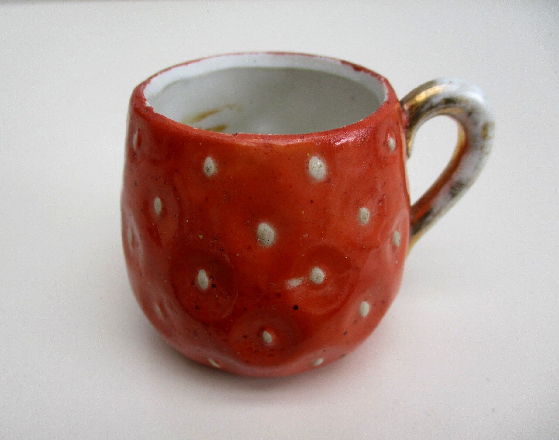 Small antique porcelain cup "strawberry"