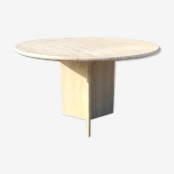 Italian travertine dining table, 1970