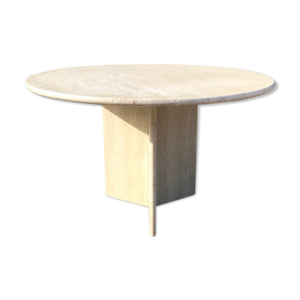 Italian travertine dining table, 1970