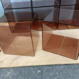 Cube shelves in smoked plexi year 70