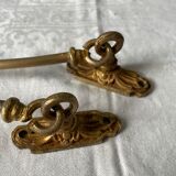 Paire de porte-embrasses en bronze doré Napoléon III