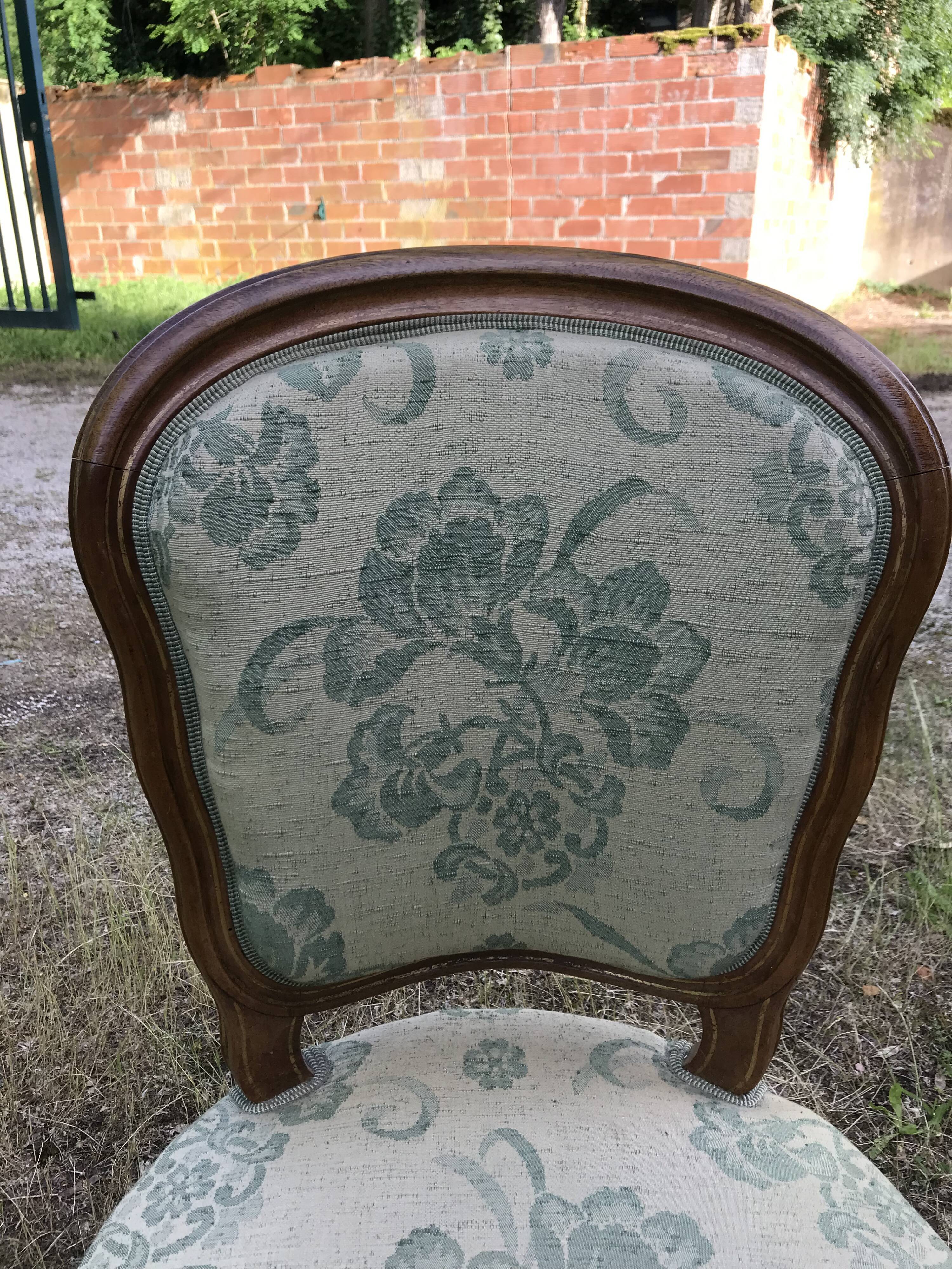 4 chairs Louis XV Walnut