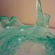 Blown glass empty pocket, thick, free-form, 80s design