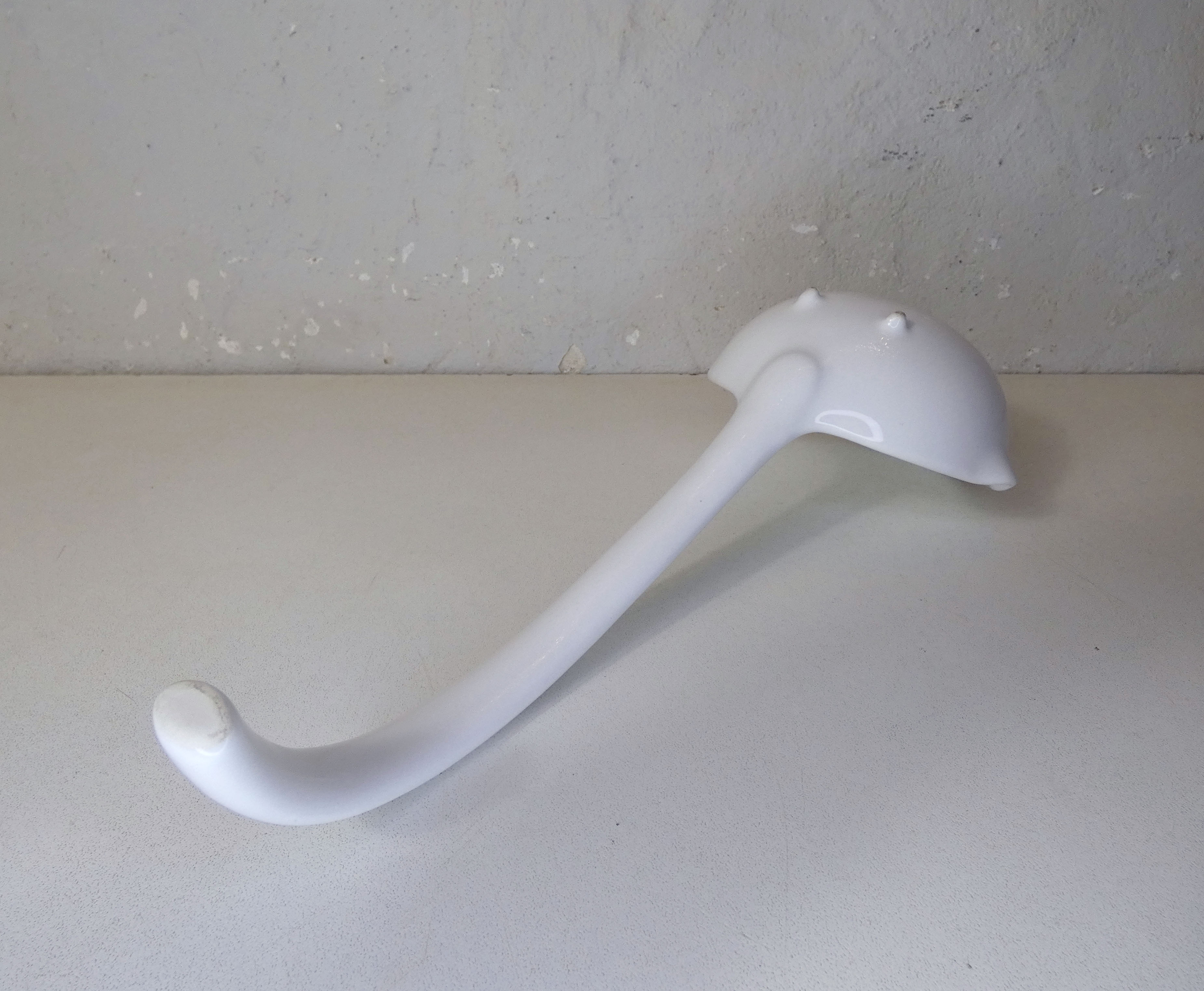 White ceramic ladle