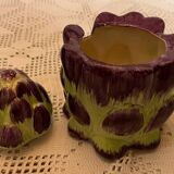 Vintage slip pot and plate