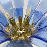 Mid-Century Modern Murano Glass and Brass Palm Tree Floor Lamp