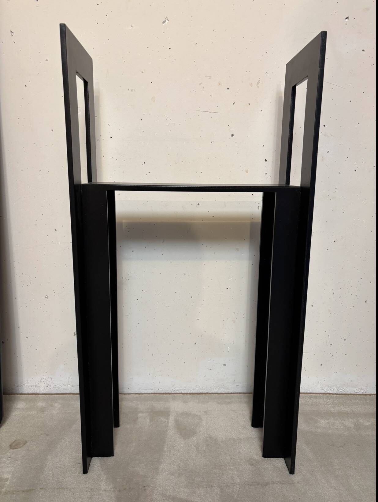 Steel console, Léopold Gest, Protis 1980