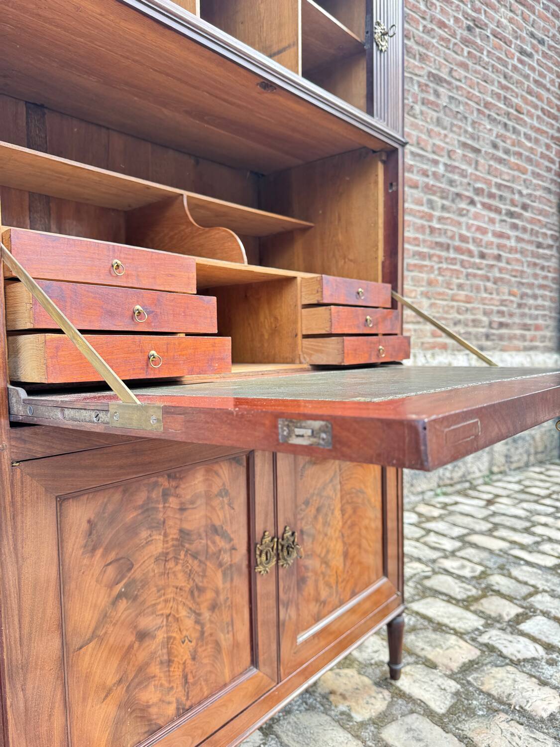 Mahogany Guillotine Secretary Louis XVI XVIII Eme Century