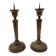 Pair of antique bronze candelabras