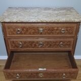 Louis XV - Louis XVI Transition style marquetry chest of drawers