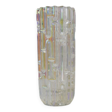 Vase original en verre « Maze » de Frantisek Vizner pour sklo union Rosice 1960s