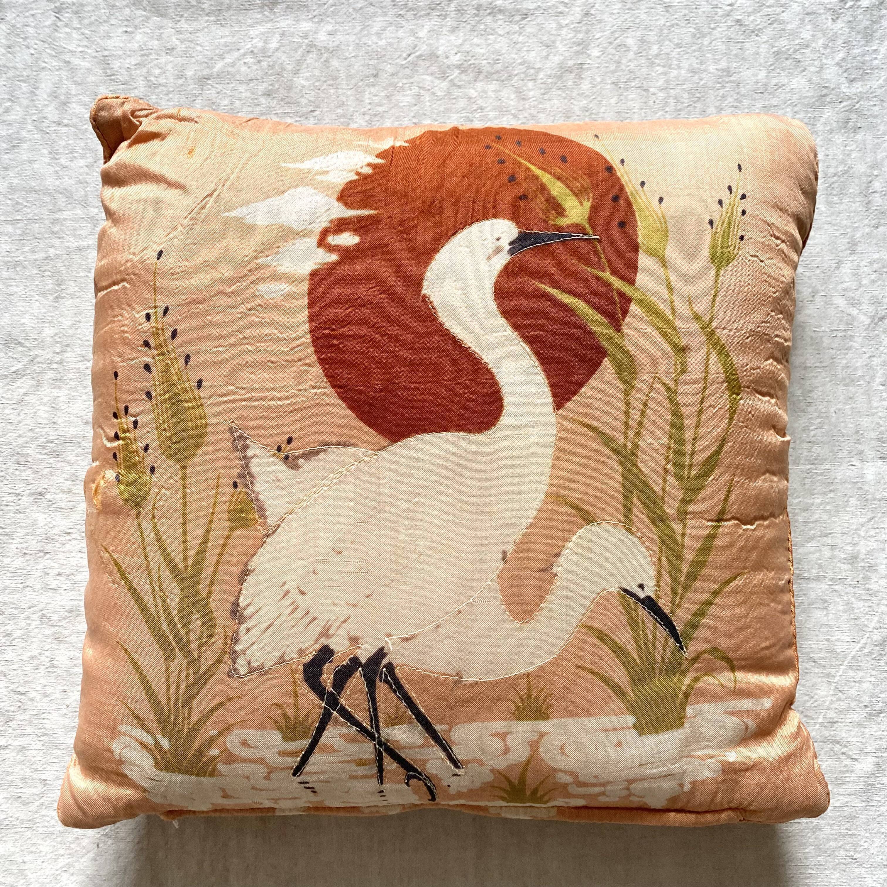 Vintage bird cushion