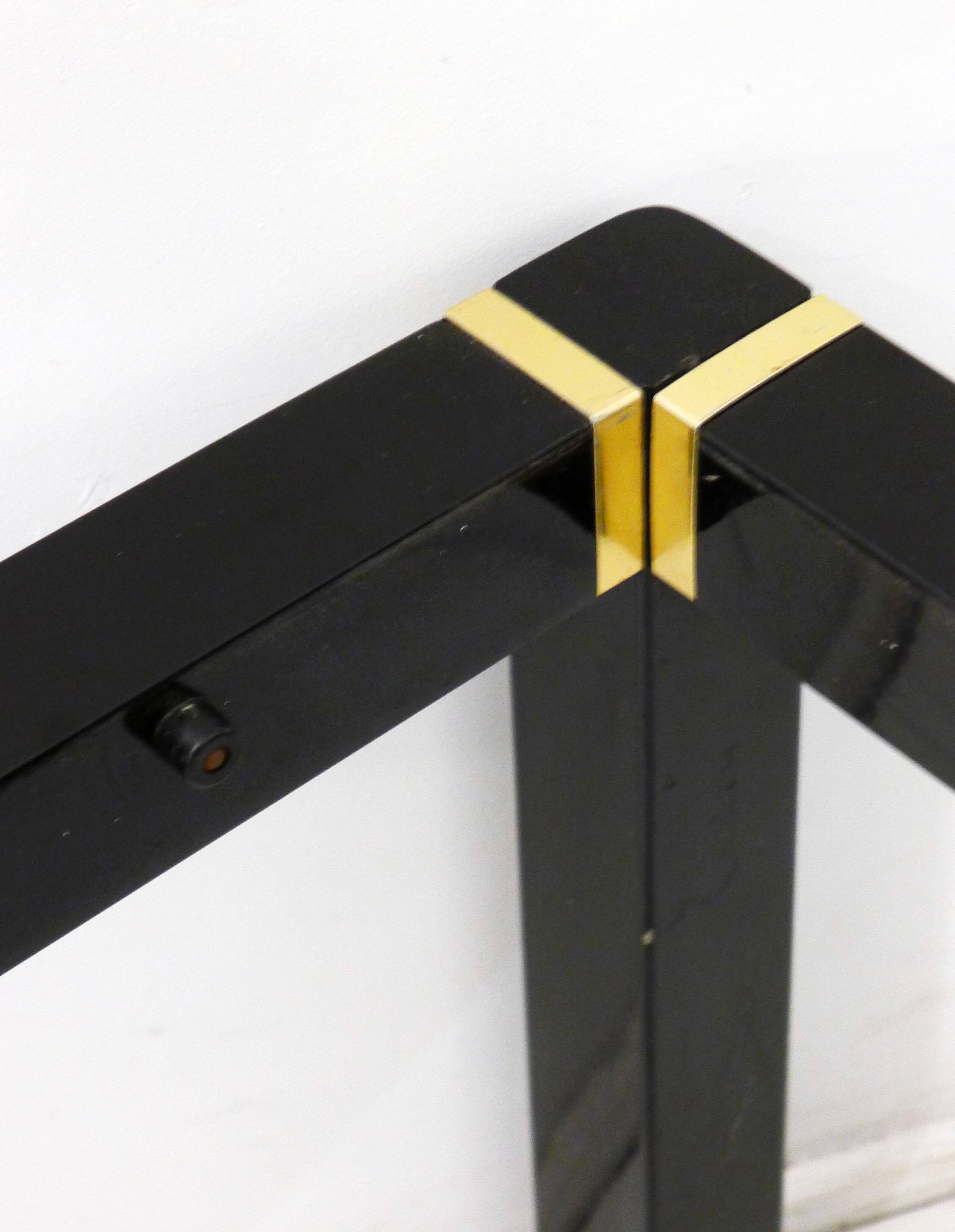 Black wood & smoked glass coffee table