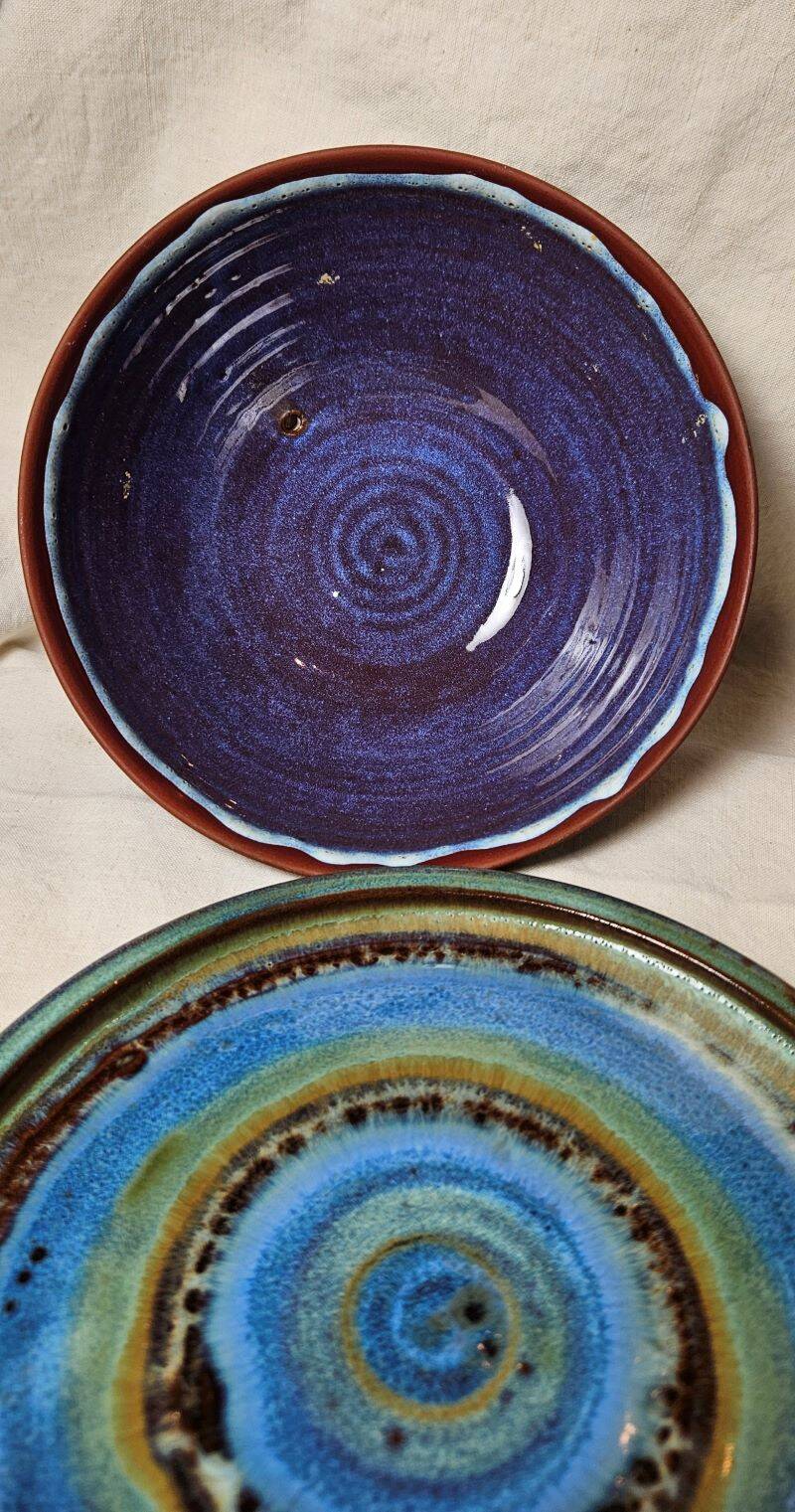 Glaze-glazed terracotta cheese dome signed kreuz