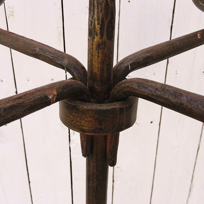 Wrought iron lamp, weather vane, Marolles workshop, Jean Touret