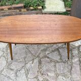 Oval wooden coffee table